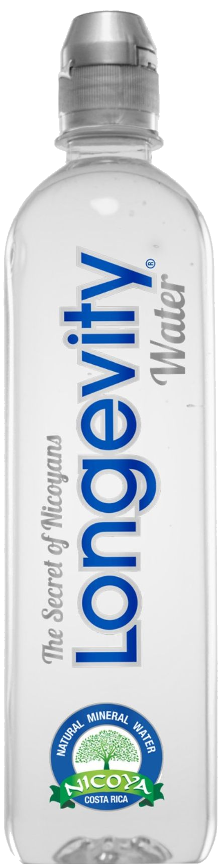 Longevity Water 600 ml natural mineral water bottle