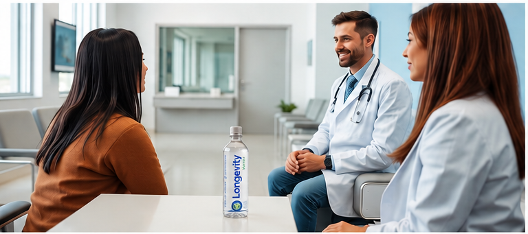 Doctor speaking with a patient in a bright medical office